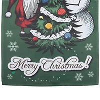 Merry Christmas Santa and Snowman Outside House Flag 28" x 40"