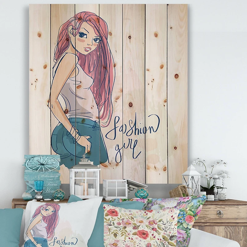 Designart - Trendy Fashion Girl I