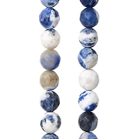 12 Pack:  Blue Sodalite Faceted Round Beads, 8mm by Bead Landing™