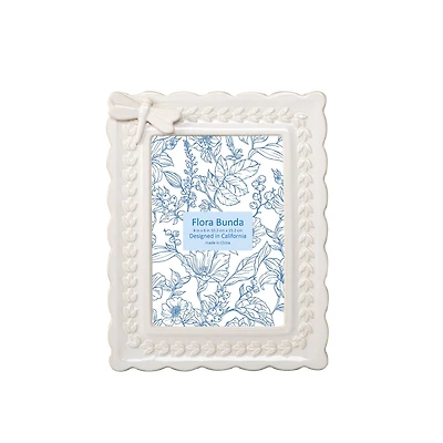 Flora Bunda® 4" x 6" Ivory Dragonfly Ceramic Frame