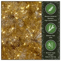 10ft. Pre-Lit Platinum Metallic Evergreen Artificial Christmas Tree