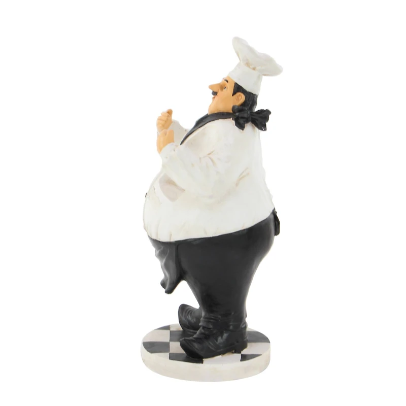 24" White Polystone Traditional Chef Sculpture