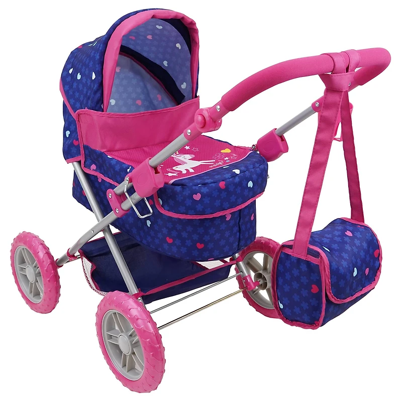 509 Crew Unicorn Doll Pram with Large Wheels
