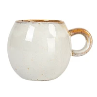 Hello Honey® 2.75" Tan & White Earthen Sip Stoneware Mugs, 4ct.