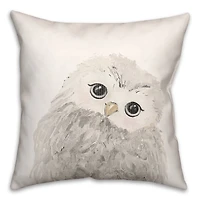 Curious Baby Owl 18" x 18" Throw Pillow