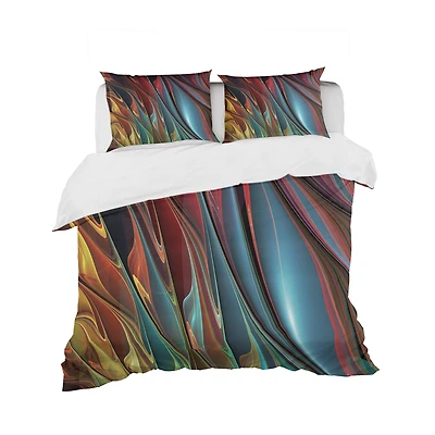 Designart 'Leaves of Color' Modern & Contemporary Bedding Set