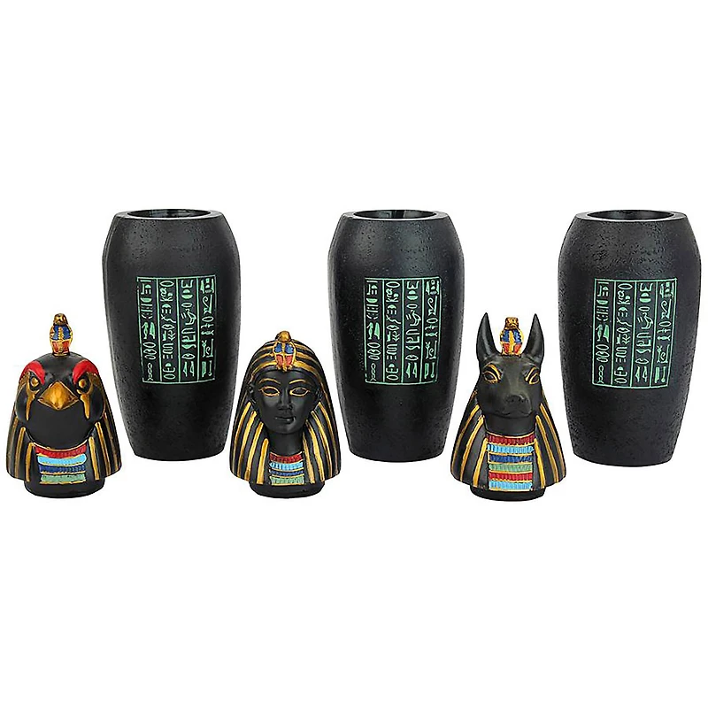 Design Toscano The Three Egyptian Canopic Jars of the Pharaoh's Tomb