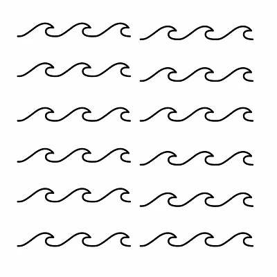 RoomMates Simplistic Waves Peel & Stick Wall Decals