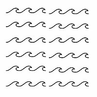 RoomMates Simplistic Waves Peel & Stick Wall Decals