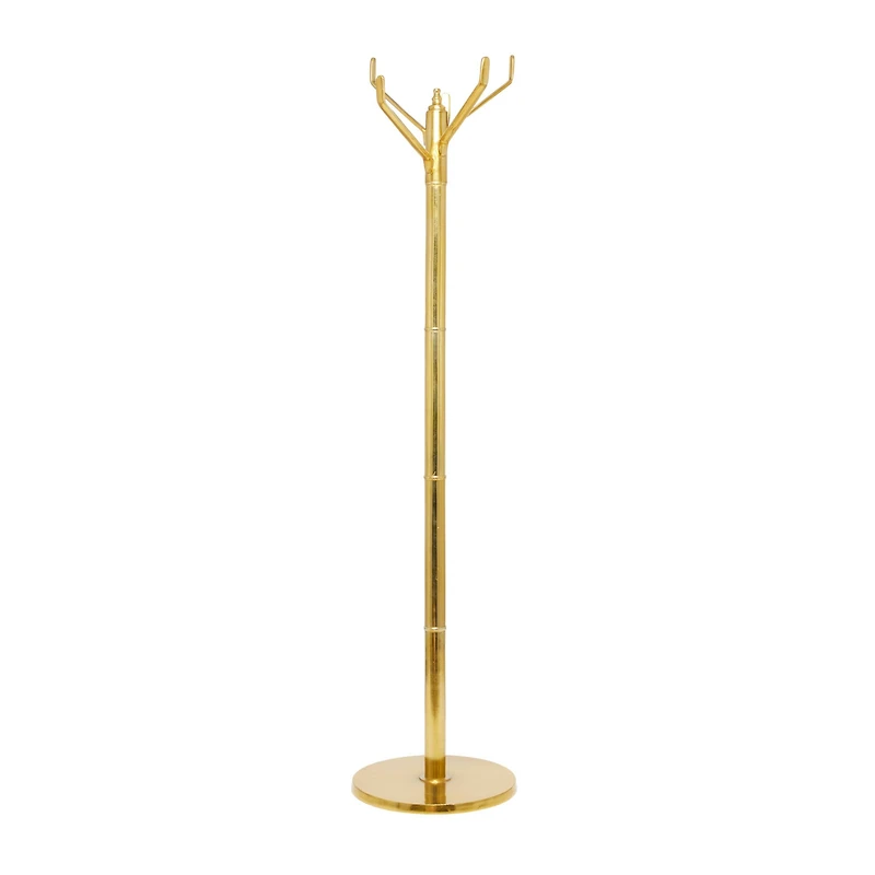 The Novogratz Gold Aluminum Contemporary Coat Rack, 69" x 15" x 15"