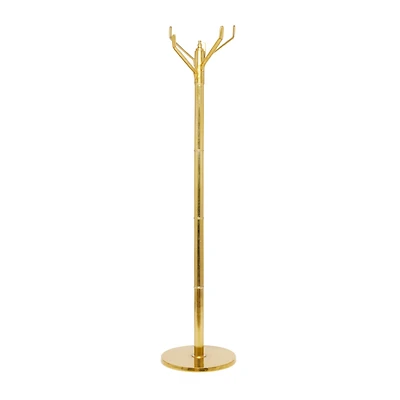 The Novogratz Gold Aluminum Contemporary Coat Rack, 69" x 15" x 15"