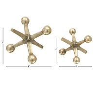 Aluminum Geometric Jacks Sculpture Set