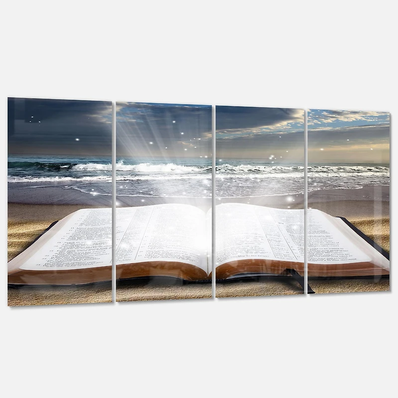 Designart - Jesus Bible at beach