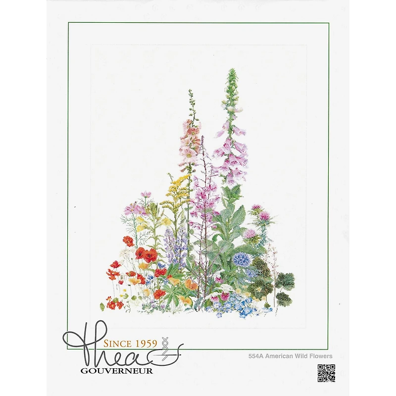 Thea Gouverneur Wild Flowers Cross Stitch Kit