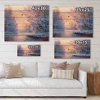 Designart - Winter Landscape With The RiverOriginal