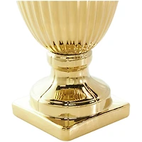 25" Gold Ceramic Tall Decorative Jar