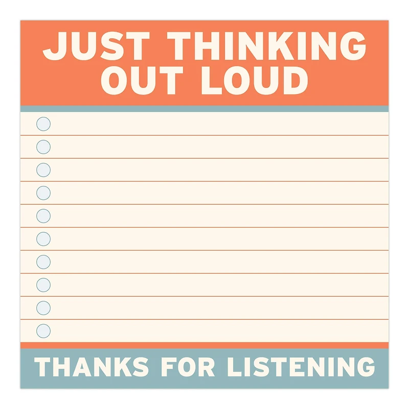 Knock Knock® Thinking Out Loud Sticky Notes, 4" x 4"