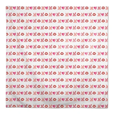 Lipstick XO Pattern 58" x 58" Tablecloth