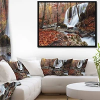 Designart - Crimea Waterfall in the Fall