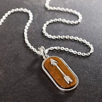 Tiger Eye Arrow Oval Pendant by Bead Landing™