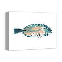 Patterened Fish 16" x 12" Canvas Wall Art
