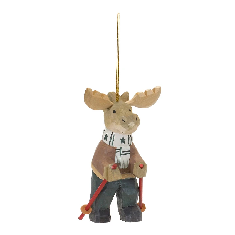 6ct. Moose on Skis Ornament