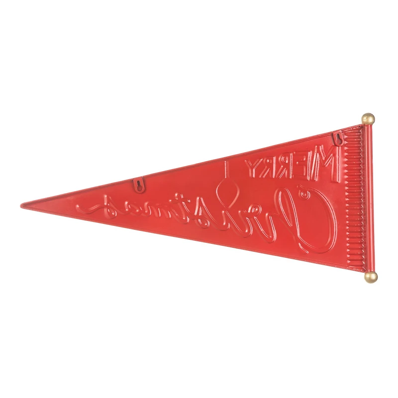 Glitzhome® 25" "Merry Christmas" Metal Pennant Wall Décor
