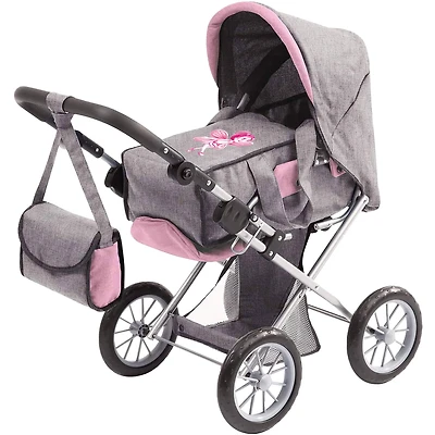 Bambolina Orlando Modern Doll Pram with Handbag