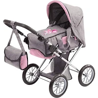 Bambolina Orlando Modern Doll Pram with Handbag