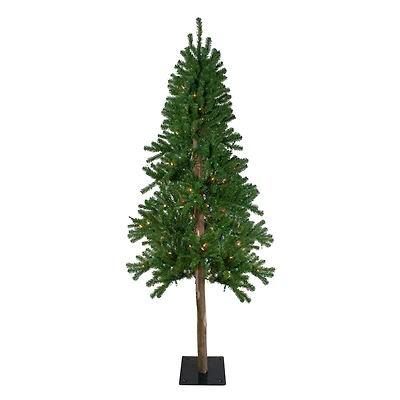 7ft. Pre-Lit Alpine Artificial Christmas Tree, Multicolor Lights