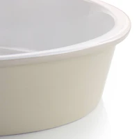 Martha Stewart 13" Taupe Ceramic Oval Baker
