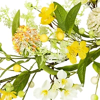 5ft. Yellow Berry & Thistle Floral Spring Garland