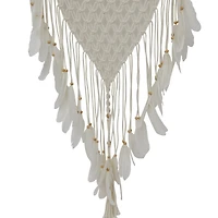 White Cotton Bohemian Dreamcatcher Wall Decor, 21" x 1" x 63"