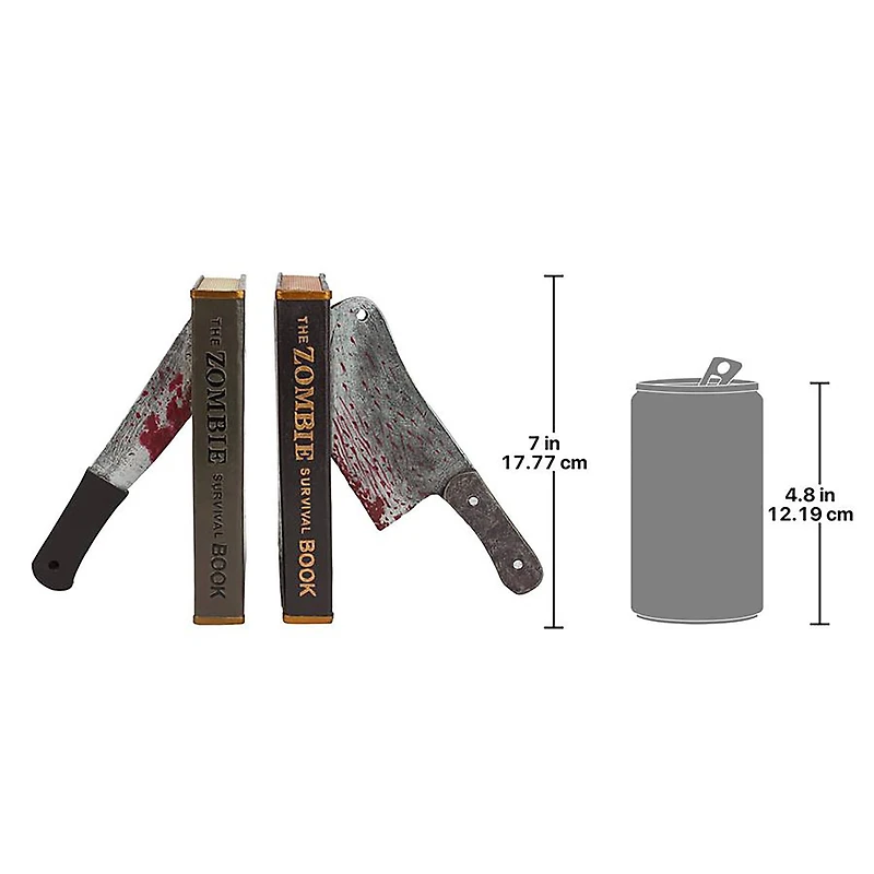 Design Toscano 11" Dead Read Bloody Zombie Sculptural Bookend Set