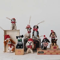 Hello Honey® Handmade Wool Felt Christmas Dog Ornament Set