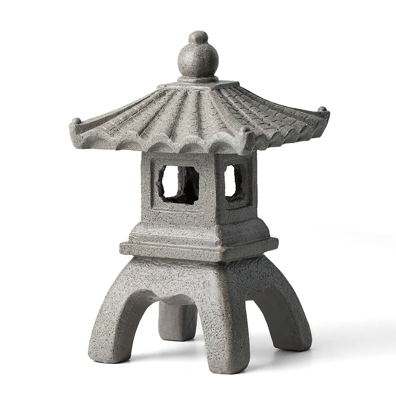 Glitzhome® 16" MGO Faux Concrete Pagoda Garden Statue