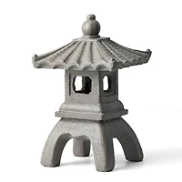 Glitzhome® 16" MGO Faux Concrete Pagoda Garden Statue