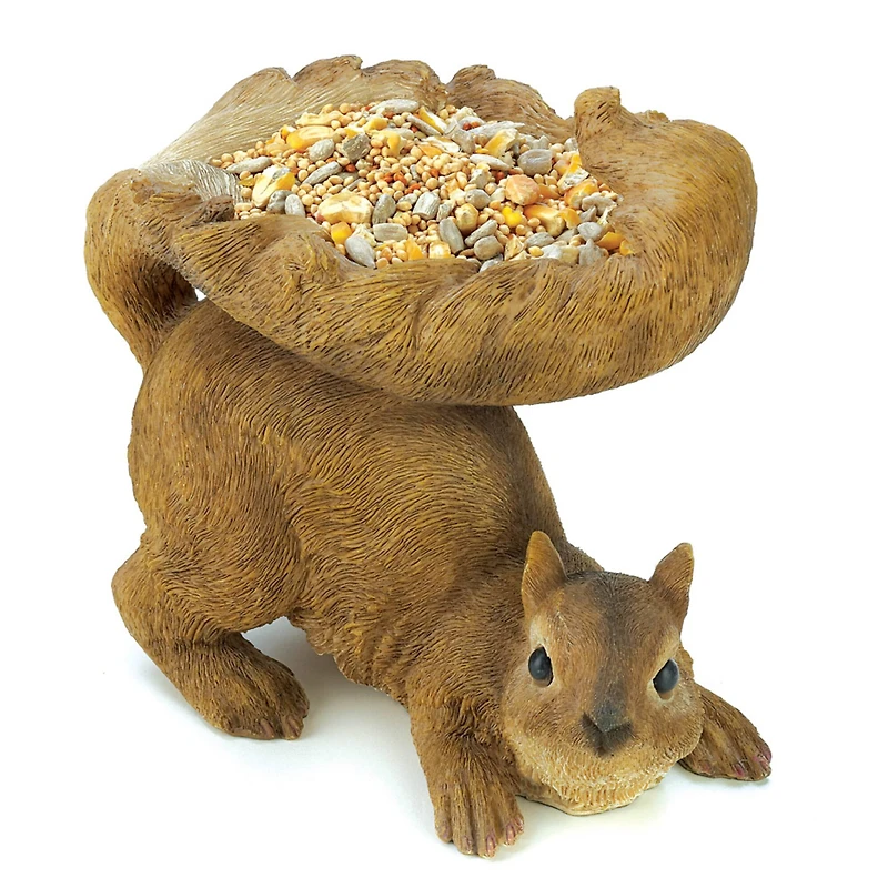 6" Woodland Squirrel Bird Feeder
