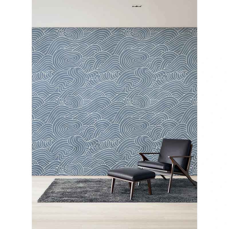 Katie Hunt Ocean Blue Waves Wall Mural