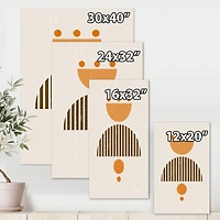 Designart - Abstract Minimal Sun and Moon In Earth Tones II