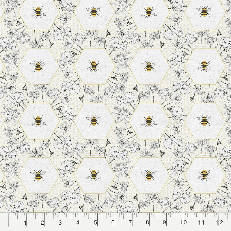 Fabric Editions Bumble Bee Cotton Fabric