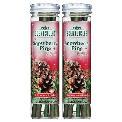 Scentsicles® 2 Pack Snowberry Pine 6 Piece Scented Ornament Sticks