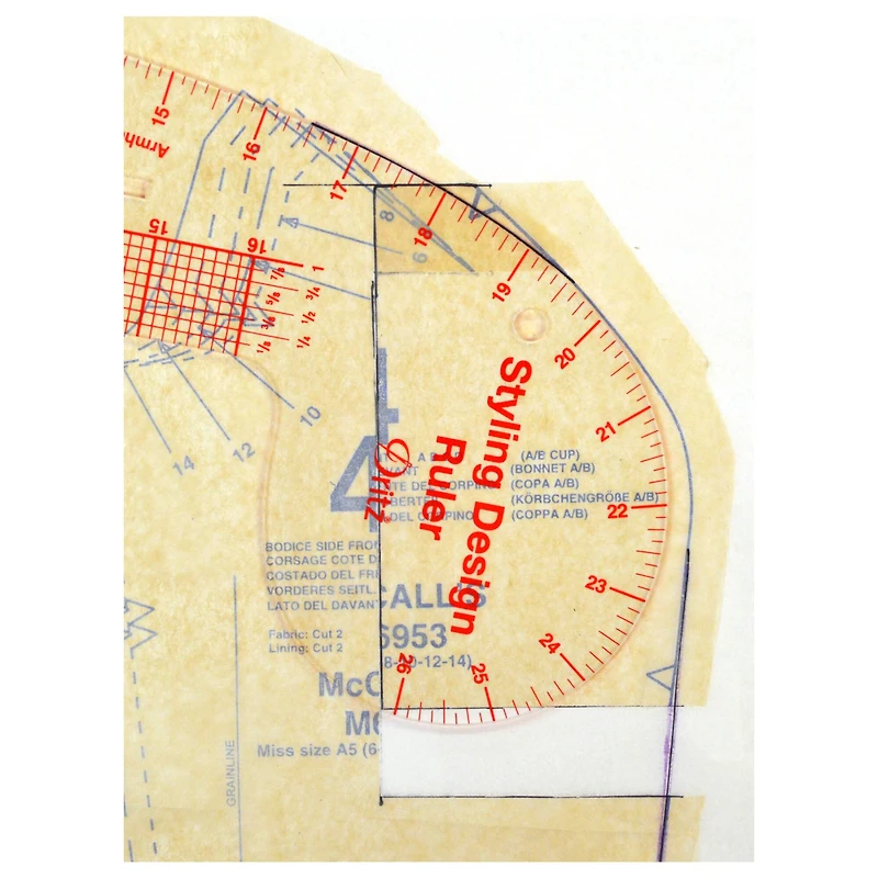 Dritz® Clear Curved & Straight Edge Styling Design Ruler