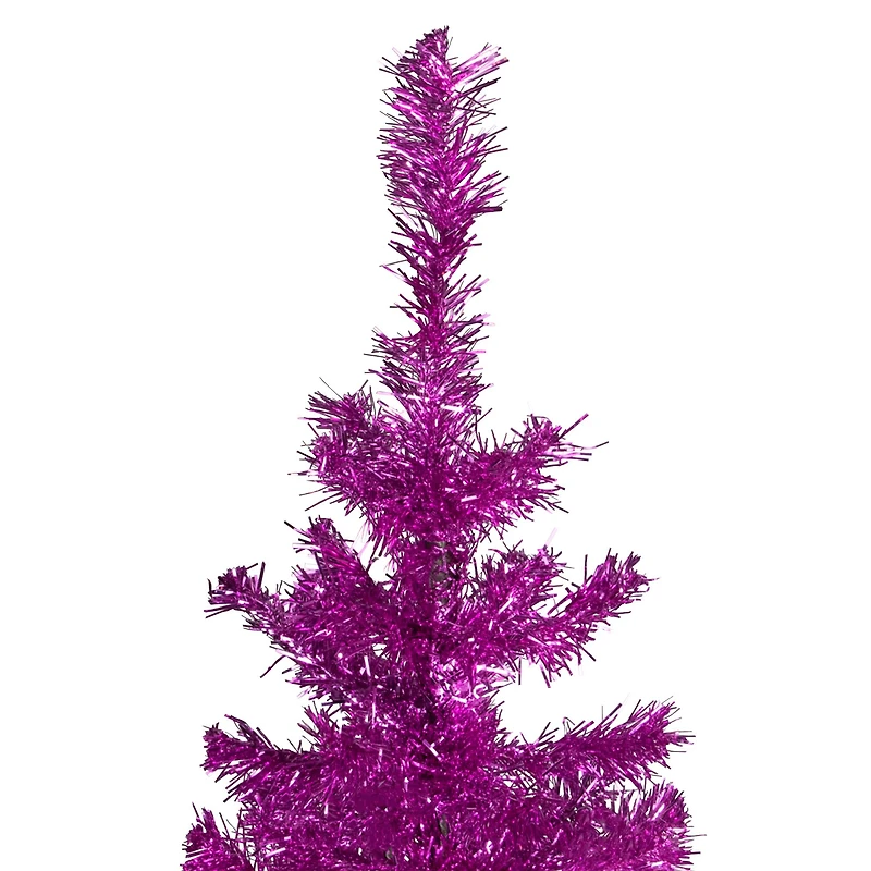 4ft. Unlit Pink Tinsel Artificial Christmas Tree