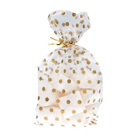 Gold Dots Cello Treat Bags with Ties by Celebrate It™, 25ct.