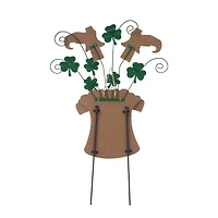 Glitzhome® 31.5" Wooden St. Patrick's Leprechaun Belt Décor
