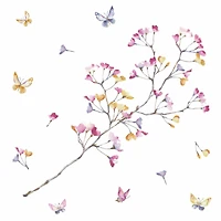 RoomMates Pastel Flowers Branch Decals with 3D Embellishments