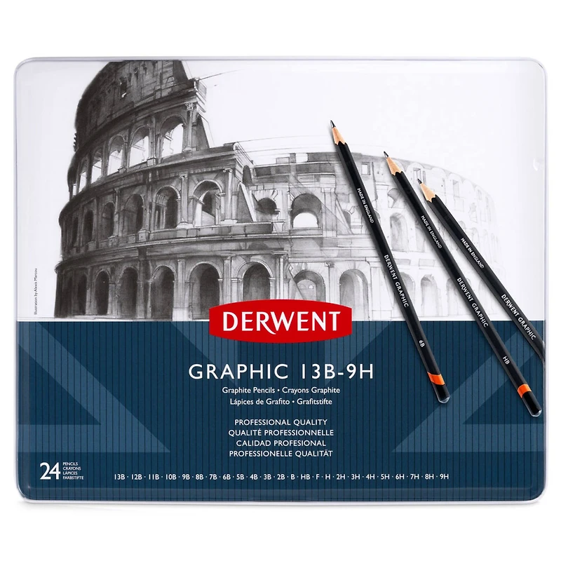 Derwent Graphite 24 Pencil Tin Set