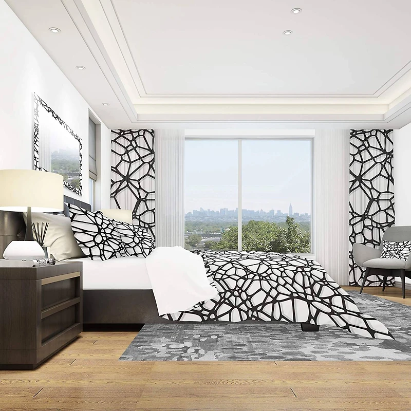 Designart 'Abstract Mosaic Pattern' Modern & Contemporary Bedding Set - Duvet Cover & Shams