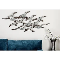 White Iron Coastal Wall Decor, 23" x 48" x 3"